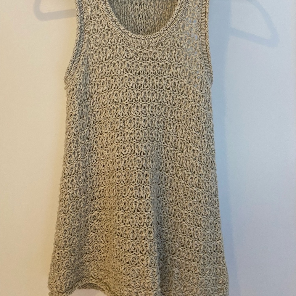 Aerie beige crochet racerback tank
